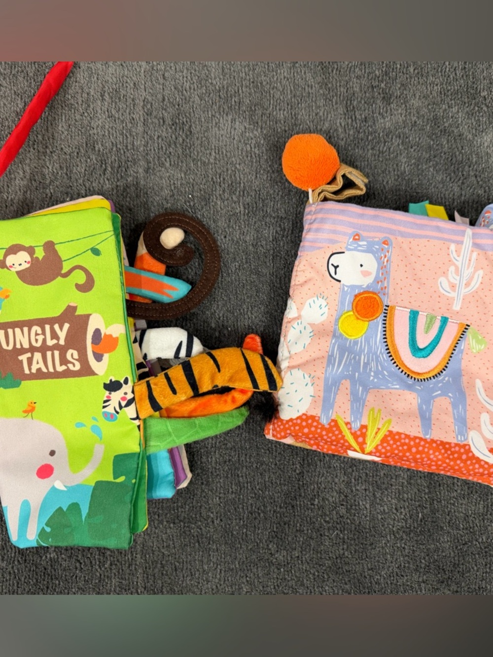Baby Soft crinkle Book - Colorful Jungle & Llama Designs